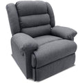 Fauteuil de relaxation rembourré en tissu gris pour un confort quotidien